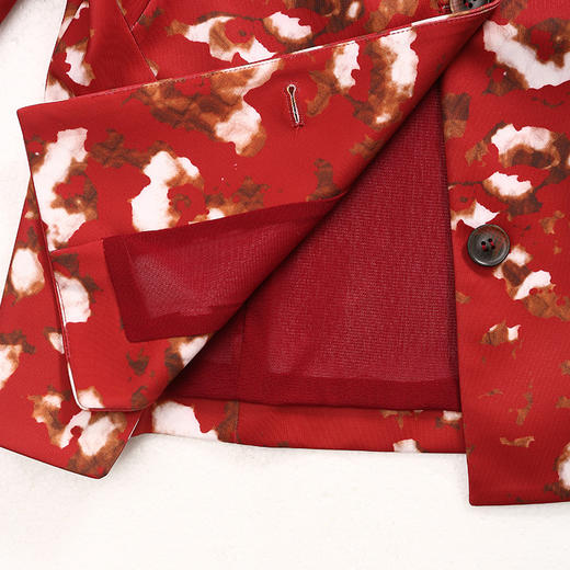 佐尔美新品春秋季短款厚薄小花圆领暗扣百搭休闲外套E73SO32 商品图3