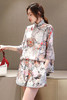 WZNH-YZC659-1夏季潮流简约休闲长袖印花显瘦修身百搭套装 商品缩略图5