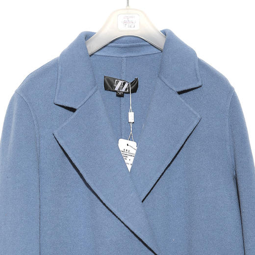 佐尔美新品秋冬新品中老年简约款女士纯色羊毛双面呢中褛E84SM01 商品图1