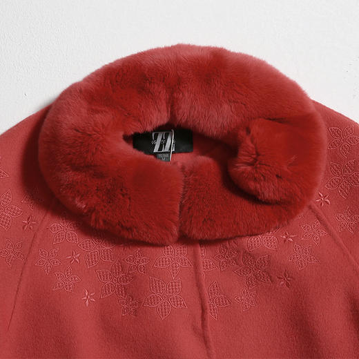 佐尔美秋冬新品毛领羊毛双面呢外套修身显瘦E64ST11 商品图1