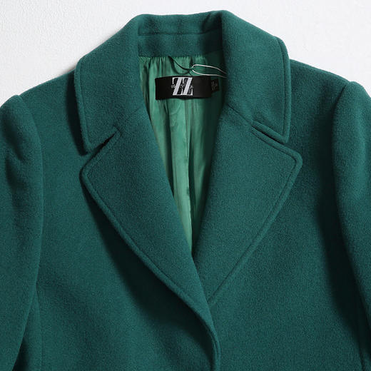 佐尔美秋冬新品时尚修身显瘦气质中长羊毛呢子包外套E64ZZ44 商品图2