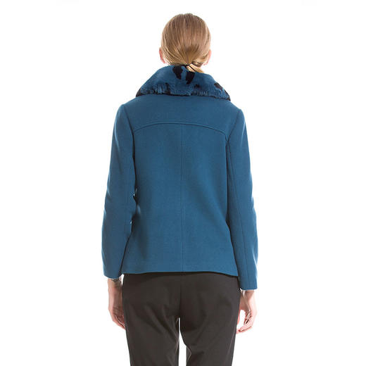 佐尔美秋冬女装毛领毛呢外套女羊毛大衣时尚短款E44ZT48 商品图1