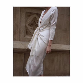 Viktoria Chan | Lova Draped MIDI Dress [真丝连衣裙]