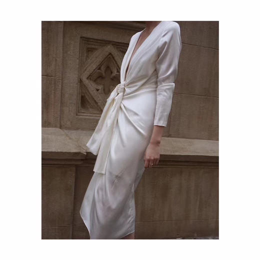 Viktoria Chan | Lova Draped MIDI Dress [真丝连衣裙] 商品图0
