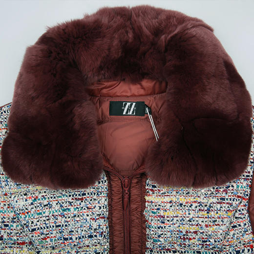 佐尔美冬款女士羽绒服中长款毛领修身女羽绒衣修身E44YT13 商品图2