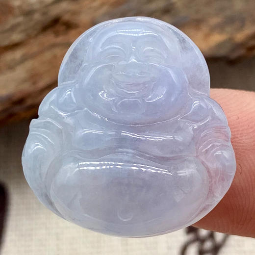 派瑞翡翠 翡翠佛 糯种 紫色 商品图2