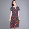 MQ-XFR2688夏季新款显瘦大码绵绸印花连衣裙YY 商品缩略图1