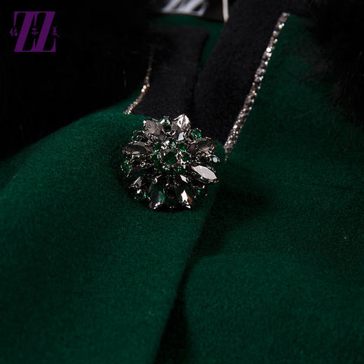 佐尔美毛领羊毛呢子大衣女新品呢子外套冬款E54ZH30 商品图2