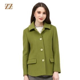 佐尔美新品冬季新品中老年纯色短款羊毛中老年女士外套E74ZD51