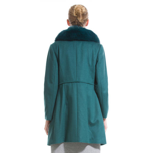 佐尔美冬装羊毛大衣女中长款修身毛呢外套毛领E44ZH58 商品图1