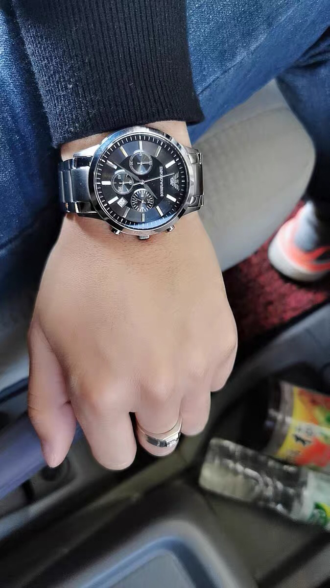 阿玛尼商务休闲时尚刚带男款手表ar2434