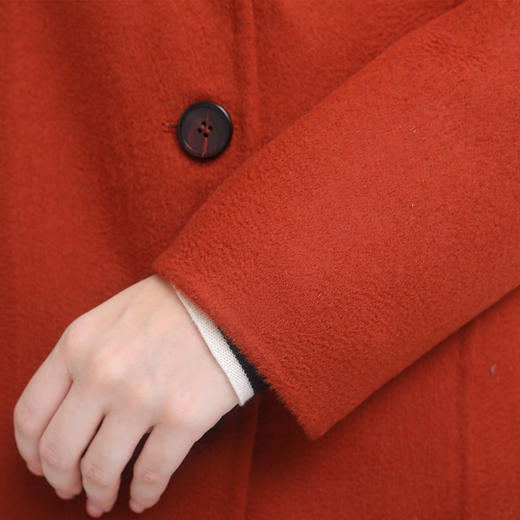 佐尔美冬季新款气质潮流宽松复古羊毛双面呢大衣E84SM03 商品图2