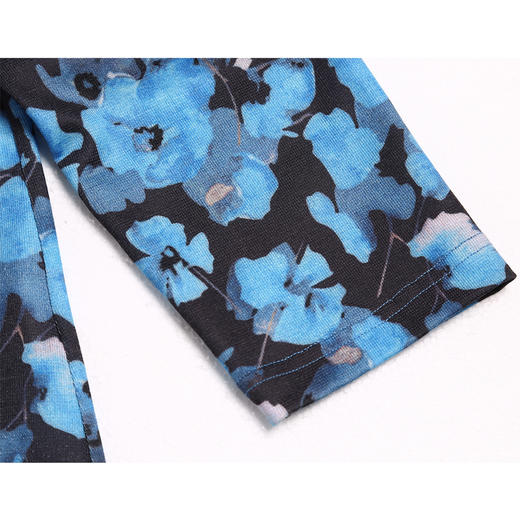 佐尔美春秋女装印花绣花修身显瘦度假风九分袖连衣裙E71LL11 商品图3