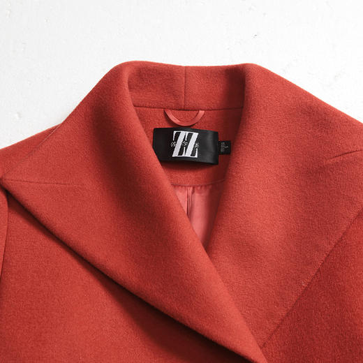 佐尔美新品冬季女装纯色百搭修身显瘦羊毛呢子大衣外套E74ZZ50 商品图1