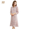 秋季新款气质优雅减龄显瘦蕾丝七分袖连衣裙E93LL22 商品缩略图0