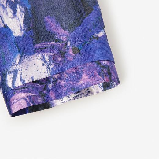 佐尔美秋装紫色印花七分袖短外套小外套短款外套女潮E61SO16A 商品图3