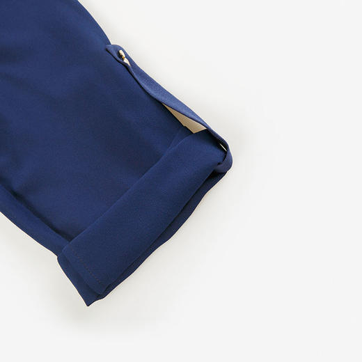 佐尔美春秋季女装时尚休闲中袖西装领中长款外套大码E61CC09 商品图3