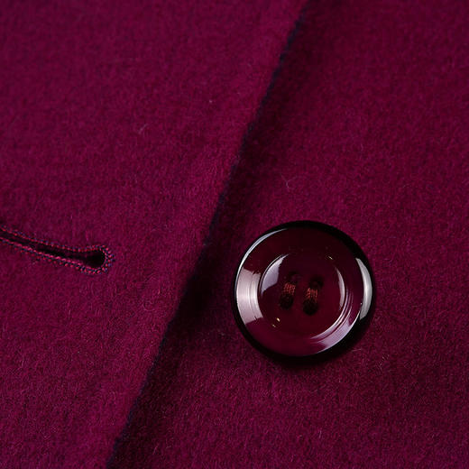 佐尔美冬季女装双面大衣单排扣修身圆领毛呢外套E64SM20 商品图3