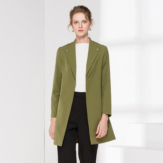 佐尔美新品秋季新品纯色简约女士减龄休闲西装外套E81SO07 商品图1