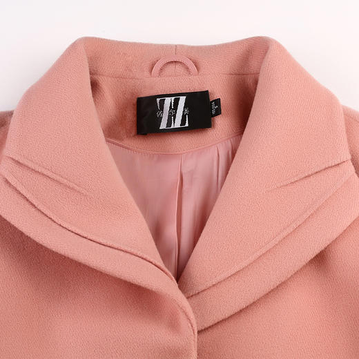 佐尔美春秋新款女装毛呢外套女中长款西装领修身呢大衣女E64ZZ36 商品图2