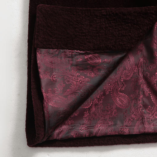 佐尔美新品冬季女装纯色百搭修身显瘦羊剪绒羊毛大衣外套E74YJ41 商品图3