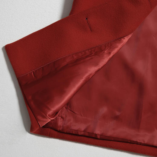 佐尔美秋冬新品纯色保暖修身羊毛呢子外套大衣E64ZD46 商品图3