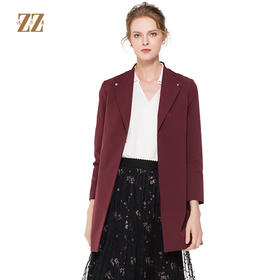 佐尔美新品秋季新品纯色简约女士减龄休闲西装外套E81SO07