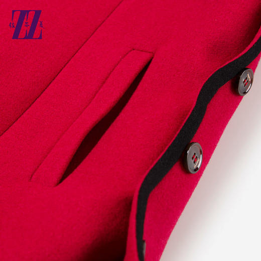 佐尔美新品春秋秋冬季毛呢外套女呢子大衣中长款羊毛E44ZH79 商品图1