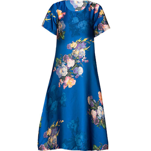 MQ-JYH217夏季气质中长款短袖遮肚子香云纱连衣裙YY 商品图4