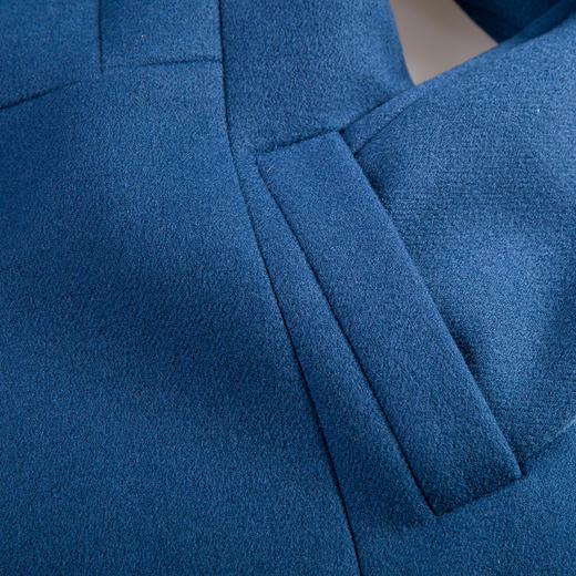 佐尔美新品女装中长款修身单排扣羊毛大衣毛呢外套E54ZD32 商品图3