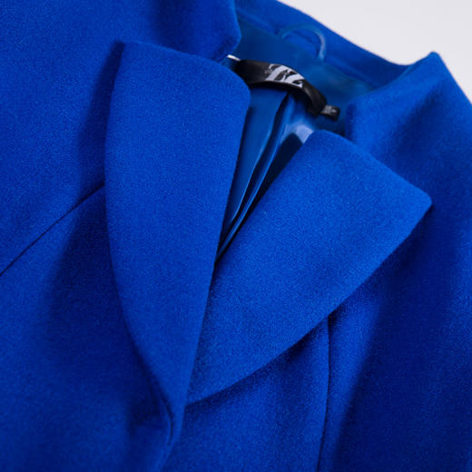 佐尔美冬季新款大码女装修身显瘦纯色羊毛大衣女毛呢外套E54ZZ34 商品图2