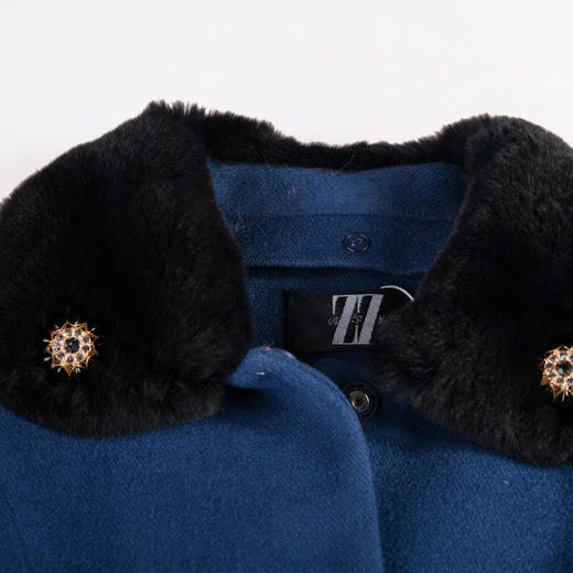 佐尔美冬季新品中长款羊毛大衣毛领毛呢外套 呢子E44ZT50 商品图2