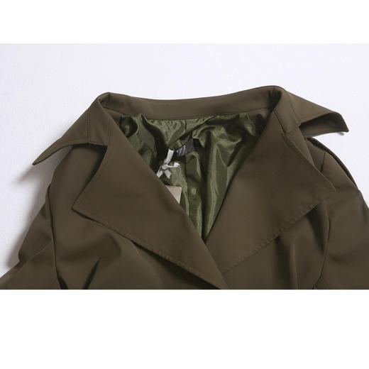 佐尔美秋季女装纯色修身显瘦中长风衣休闲外套E73FC03 商品图1