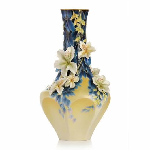 【7f】法蓝瓷家福业兴 紫荆花瓷瓶 (限量2000pcs)