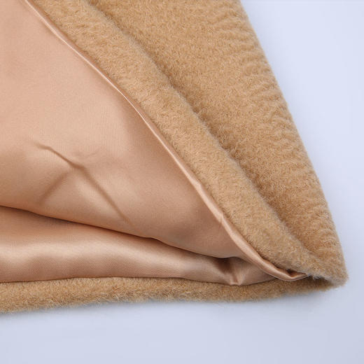 佐尔美气质优雅不规则兔毛领中长羊毛外套Z14ZT32 商品图2