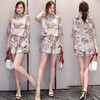 WZNH-YZC659-1夏季潮流简约休闲长袖印花显瘦修身百搭套装 商品缩略图0