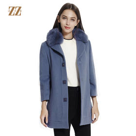 佐尔美秋冬新品羊毛大衣毛领中长款呢外套两色可选E64ZH48