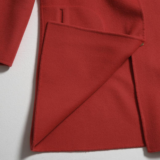 佐尔美秋冬新品毛领羊毛双面呢外套修身显瘦E64ST11 商品图3