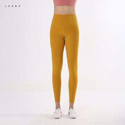 LEANA丽娜高腰亲肤裸感纯色速干弹力紧身提臀运动瑜伽长裤NP3806-1（升级面料，批次不同，会有色差） 商品图8