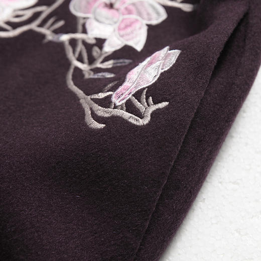 佐尔美冬季女装纯色百搭修身显瘦双面呢羊毛大衣外套E74SM20 商品图2