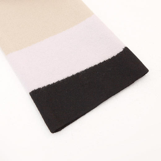 佐尔美冬季女装拼色百搭针织羊毛呢子大衣外套双面呢E64SR01 商品图2