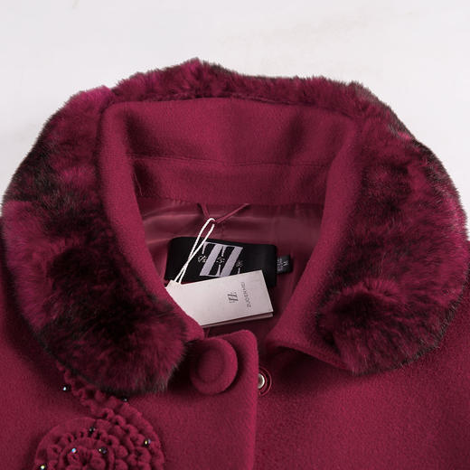 佐尔美羊毛呢子外套短款毛领羊毛大衣 毛呢外套女E44ZT73 商品图2