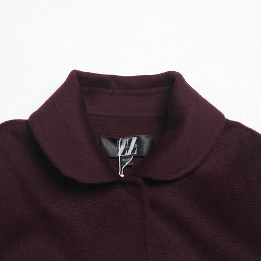 佐尔美ZZ 新品反季经典纯色简约中长款女士羊毛双面呢大衣E74SM26 商品图2