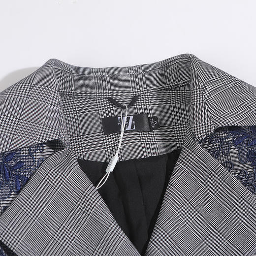 佐尔美春秋节新品格纹气质灰女士中长款过膝风衣潮流外套E83FZ37 商品图1