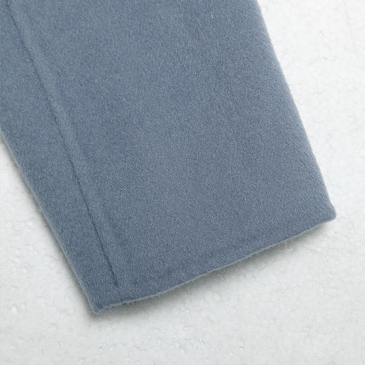 佐尔美ZZ 新品反季纯色简约风女士中长款羊毛双面呢大衣E64SM24 商品图2