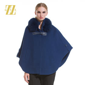 佐尔美毛呢大衣短款女冬季外套斗篷型欧美风反季E44ZH65