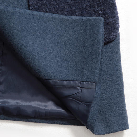 佐尔美冬季女装纯色百搭修身显瘦羊毛呢子大衣外套E74ZZ37 商品图3