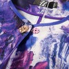 佐尔美秋装紫色印花七分袖短外套小外套短款外套女潮E61SO16A 商品缩略图1