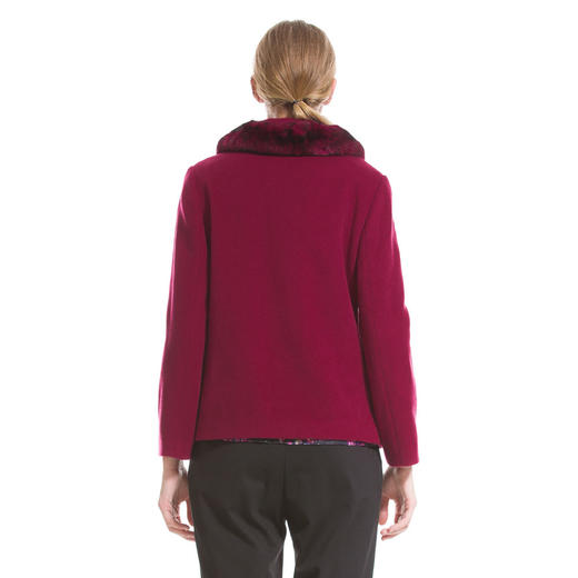 佐尔美羊毛呢子外套短款毛领羊毛大衣 毛呢外套女E44ZT73 商品图1