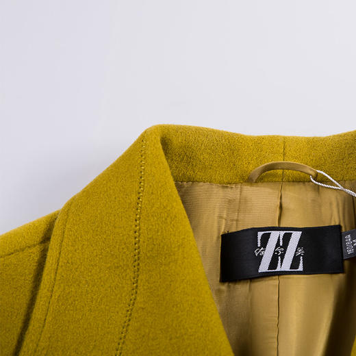 佐尔美毛呢春中长款韩版茧型单排扣呢子大衣宽松大码显瘦E54ZZ20 商品图2